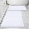 image:imageSmiry Bathroom Rugs and Mats Set of 3 Non Slip Absorbent Shaggy Bath Rug for Tub Shower and Bath Room 24x 1624x 1630 x 20 White