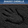 image:imageSmiry Chenille Bathroom Rugs 24x16 and Round 30x30 Extra Soft and Absorbent Shaggy Bath Mat Machine Washable NonSlip Plush Carpet Black