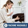 image:imageSmiry Chenille Bathroom Rugs 24x16 and Round 30x30 Extra Soft and Absorbent Shaggy Bath Mat Machine Washable NonSlip Plush Carpet Brown