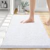 image:imageSmiry Chenille Bathroom Rugs 24x16 and Round 30x30 Extra Soft and Absorbent Shaggy Bath Mat Machine Washable NonSlip Plush Carpet White