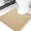 image:imageSmiry Chenille Bathroom Rugs 24x16 and UShaped Toilet Bath Rugs 20x2024x20 Extra Soft and Absorbent Shaggy Bath Mat Machine Washable NonSlip Plush Carpet Beige