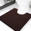 image:imageSmiry Chenille Bathroom Rugs 24x16 and UShaped Toilet Bath Rugs 20x2024x20 Extra Soft and Absorbent Shaggy Bath Mat Machine Washable NonSlip Plush Carpet Brown