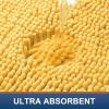 image:imageSmiry Chenille Bathroom Rugs 24x16 and UShaped Toilet Bath Rugs 24x20 Extra Soft and Absorbent Shaggy Bath Mat Machine Washable NonSlip Plush Carpet Yellow