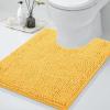 image:imageSmiry Chenille Bathroom Rugs 24x16 and UShaped Toilet Bath Rugs 24x20 Extra Soft and Absorbent Shaggy Bath Mat Machine Washable NonSlip Plush Carpet Yellow