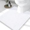 image:imageSmiry Chenille Bathroom Rugs 24x16 and UShaped Toilet Bath Rugs 24x2024x20 Extra Soft and Absorbent Shaggy Bath Mat Machine Washable NonSlip Plush Carpet White