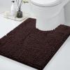 image:imageSmiry Chenille Bathroom Rugs 30x20 and UShaped Toilet Bath Rugs 24x20 Extra Soft and Absorbent Shaggy Bath Mat Machine Washable NonSlip Plush Carpet Brown