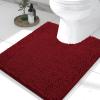 image:imageSmiry Chenille Bathroom Rugs 30x20 and UShaped Toilet Bath Rugs 24x2024x20 Extra Soft and Absorbent Shaggy Bath Mat Machine Washable NonSlip Plush Carpet Burgundy