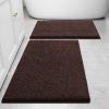image:imageSmiry Chenille Bathroom Rugs 30x2024x16 and UShaped Toilet Bath Rugs 24x20 Extra Soft and Absorbent Shaggy Bath Mat Machine Washable NonSlip Plush Carpet Brown