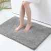 image:imageSmiry Chenille Bathroom Rugs and Mats Set of 3 Non Slip Absorbent Shaggy Bath Rug for Tub Shower and Bath Room 36x 2430x 20UShaped 24 x20 Grey