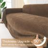 image:imageSmiry Couch Cover for Dogs Washable Chenille Sofa Covers for 3 Cushion Couch Soft Sofa Slipcover for Pets Thick Sectional Furniture Protector Throw Blanket with Tassels Grey 71x118 InchChocolate