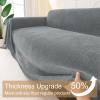 image:imageSmiry Couch Cover for Dogs Washable Chenille Sofa Covers for 3 Cushion Couch Soft Sofa Slipcover for Pets Thick Sectional Furniture Protector Throw Blanket with Tassels Grey 71x118 InchGrey