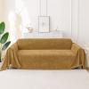 image:imageSmiry Couch Cover for Dogs Washable Chenille Sofa Covers for 3 Cushion Couch Soft Sofa Slipcover for Pets Thick Sectional Furniture Protector Throw Blanket with Tassels Beige 71x118 InchYellow