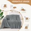 image:imageSmiry Couch Cover for Dogs Washable Chenille Sofa Covers for 3 Cushion Couch Soft Sofa Slipcover for Pets Thick Sectional Furniture Protector Throw Blanket with Tassels Grey 71x118 InchGrey