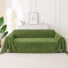 image:imageSmiry Couch Cover for Dogs Washable Chenille Sofa Covers for 3 Cushion Couch Soft Sofa Slipcover for Pets Thick Sectional Furniture Protector Throw Blanket with Tassels Beige 71x118 InchGreen