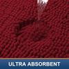 image:imageSmiry Front Door Mat Outside Entrance Red 295 x 17 and Luxury Chenille Bathroom Rugs Red 30 x 20 2 Item Bundle