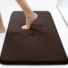 image:imageSmiry Memory Foam Bath Mat 30x20 and UShaped Toilet Bathroom Rugs 20x20 Super Soft Absorbent Non Slip Bath Rug Runner for Bathroom Floors Brown