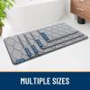image:imageSmiry Memory Foam Bath Mat Set 30x20 and 47x24 Grey Super Soft Absorbent Bathroom Rugs Non Slip Bath Rug Runner for Shower Bathroom Floors Grey