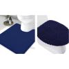 image:imageSmiry Bathroom Rugs UShaped 20x20 and Toilet Lid Cover 175x15 Soft and Absorbent Shaggy Bath Mat Machine Washable NonSlip Plush Carpet Runner for Tub Shower and Floor Home DecorNavy Blue
