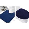 image:imageSmiry Bathroom Rugs UShaped 24x20 and Toilet Lid Cover 175x15 Soft and Absorbent Shaggy Bath Mat Machine Washable NonSlip Plush Carpet Runner for Tub Shower and Floor Home DecorNavy Blue