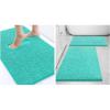 image:imageSmiry Bathroom Rugs and Mats Set of 3 Non Slip Absorbent Shaggy Bath Rug for Tub Shower and Bath Room 24x 1624x 1630 x 20 Turquoise