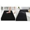image:imageSmiry Bathroom Rugs and Mats Set of 3 Non Slip Absorbent Shaggy Bath Rug for Tub Shower and Bath Room 24x 1630 x 2030 x 20 Black