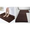 image:imageSmiry Bathroom Rugs and Mats Set of 3 Non Slip Absorbent Shaggy Bath Rug for Tub Shower and Bath Room 24x 1630 x 2036x24 Brown