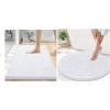 image:imageSmiry Chenille Bathroom Rugs 24x16 and Round 30x30 Extra Soft and Absorbent Shaggy Bath Mat Machine Washable NonSlip Plush Carpet White