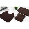 image:imageSmiry Chenille Bathroom Rugs 24x16 and UShaped Toilet Bath Rugs 20x2024x20 Extra Soft and Absorbent Shaggy Bath Mat Machine Washable NonSlip Plush Carpet Brown