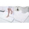 image:imageSmiry Chenille Bathroom Rugs 24x16 and UShaped Toilet Bath Rugs 24x20 Extra Soft and Absorbent Shaggy Bath Mat Machine Washable NonSlip Plush Carpet White