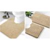 image:imageSmiry Chenille Bathroom Rugs 24x16 and UShaped Toilet Bath Rugs 24x2024x20 Extra Soft and Absorbent Shaggy Bath Mat Machine Washable NonSlip Plush Carpet Beige