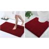 image:imageSmiry Chenille Bathroom Rugs 30x20 and UShaped Toilet Bath Rugs 20x20 Extra Soft and Absorbent Shaggy Bath Mat Machine Washable NonSlip Plush Carpet Burgundy
