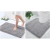 image:imageSmiry Chenille Bathroom Rugs 30x20 and UShaped Toilet Bath Rugs 20x20 Extra Soft and Absorbent Shaggy Bath Mat Machine Washable NonSlip Plush Carpet Grey