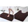 image:imageSmiry Chenille Bathroom Rugs 30x20 and UShaped Toilet Bath Rugs 24x20 Extra Soft and Absorbent Shaggy Bath Mat Machine Washable NonSlip Plush Carpet Brown