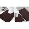 image:imageSmiry Chenille Bathroom Rugs 30x20 and UShaped Toilet Bath Rugs 24x2024x20 Extra Soft and Absorbent Shaggy Bath Mat Machine Washable NonSlip Plush Carpet Brown