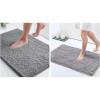 image:imageSmiry Chenille Bathroom Rugs 30x2024x16 Extra Soft and Absorbent Shaggy Bath Mat Machine Washable NonSlip Plush Carpet Grey