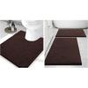 image:imageSmiry Chenille Bathroom Rugs 30x2024x16 and UShaped Toilet Bath Rugs 24x20 Extra Soft and Absorbent Shaggy Bath Mat Machine Washable NonSlip Plush Carpet Brown