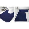 image:imageSmiry Chenille Bathroom Rugs 30x2024x16 and UShaped Toilet Bath Rugs 24x20 Extra Soft and Absorbent Shaggy Bath Mat Machine Washable NonSlip Plush Carpet Navy Blue