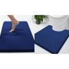 image:imageSmiry Memory Foam Bath Mat 30x20 and 24x20 UShaped Toilet Extra Soft Absorbent Bathroom Rugs Non Slip Bath Rug Runner for Shower Bathroom Floors Navy Blue