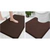 image:imageSmiry Memory Foam Bath Mat 30x20 and UShaped Toilet Bathroom Rugs 20x20 Super Soft Absorbent Non Slip Bath Rug Runner for Bathroom Floors Brown