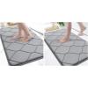 image:imageSmiry Memory Foam Bath Mat Set 30x20 and 36x24 Grey Super Soft Absorbent Bathroom Rugs Non Slip Bath Rug Runner for Shower Bathroom Floors Grey