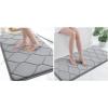 image:imageSmiry Memory Foam Bath Mat Set 30x20 and 47x24 Grey Super Soft Absorbent Bathroom Rugs Non Slip Bath Rug Runner for Shower Bathroom Floors Grey