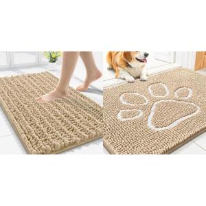 image:imageSmiry Bathroom Rugs Mat and Dog Door Mat for Muddy Paws 30x20 Inches Beige