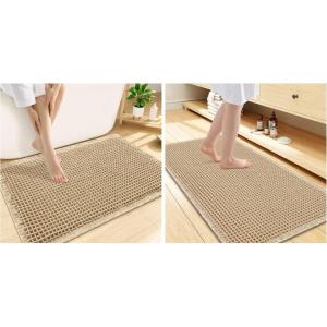 image:imageSmiry Bathroom Rugs Set 2 Piece47x24 Plus 30x20 Extra Soft Absorbent Bath Mats Non Slip Machine Washable Quick Dry Bath Rugs for Bathroom Floor Tub Shower Brown