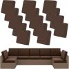 image:imageSmiry Waterproof Patio Cushion Covers Stretch Outdoor Couch Slipcovers Replacement Washable Furniture Protector Sofa Chair Seat Cover for Dogs Pets 4 Pcs Blue GreenCoffee