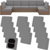 image:imageSmiry Waterproof Patio Cushion Covers Stretch Outdoor Couch Slipcovers Replacement Washable Furniture Protector Sofa Chair Seat Cover for Dogs Pets 4 Pcs Blue GreenGrey