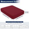 image:imageSmiry Waterproof Patio Cushion Covers Stretch Outdoor Couch Slipcovers Replacement Washable Furniture Protector Sofa Chair Seat Cover for Dogs Pets 4 Pcs Blue GreenWine Red