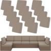 image:imageSmiry Waterproof Patio Cushion Covers Stretch Outdoor Couch Slipcovers Replacement Washable Furniture Protector Sofa Chair Seat Cover for Dogs Pets 4 Pcs Blue GreenTaupe