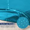 image:imageSmiry Waterproof Patio Cushion Covers Stretch Outdoor Couch Slipcovers Replacement Washable Furniture Protector Sofa Chair Seat Cover for Dogs Pets 4 Pcs Blue GreenTeal
