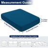 image:imageSmiry Waterproof Patio Cushion Covers Stretch Outdoor Couch Slipcovers Replacement Washable Furniture Protector Sofa Chair Seat Cover for Dogs Pets 4 Pcs Blue GreenPeacock Blue