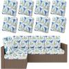 image:imageSmiry Waterproof Patio Cushion Covers Stretch Outdoor Couch Slipcovers Replacement Washable Furniture Protector Sofa Chair Seat Cover for Dogs Pets 4 Pcs Blue GreenLight Green